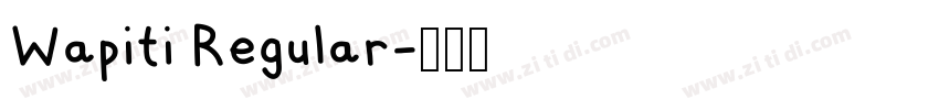 Wapiti Regular字体转换